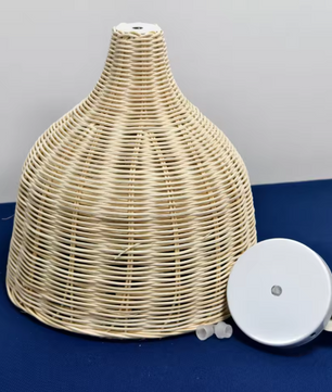 Rotan Hanglamp – Handgevlochten Bamboe Plafondlamp voor Woonkamer & Slaapkamer