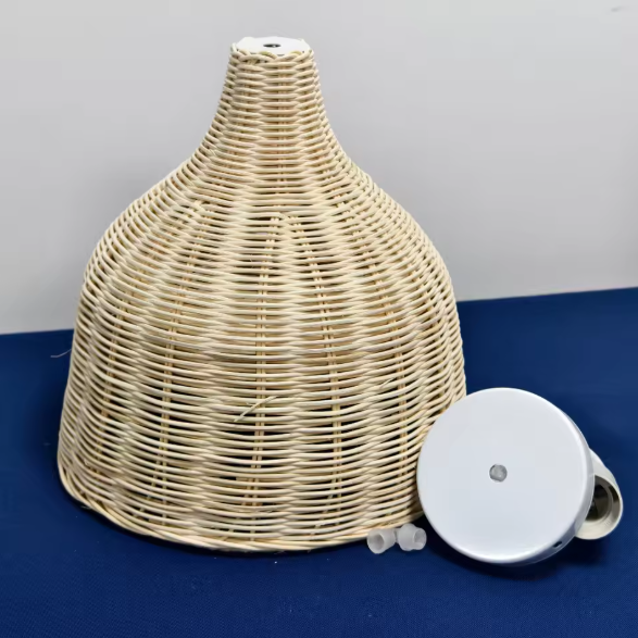 Rotan Hanglamp – Handgevlochten Bamboe Plafondlamp voor Woonkamer & Slaapkamer