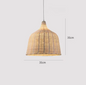 Rotan Hanglamp – Handgevlochten Bamboe Plafondlamp voor Woonkamer & Slaapkamer