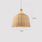 Rotan Hanglamp – Handgevlochten Bamboe Plafondlamp voor Woonkamer & Slaapkamer