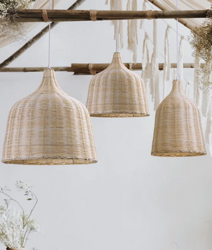 Rotan Hanglamp – Handgevlochten Bamboe Plafondlamp voor Woonkamer & Slaapkamer