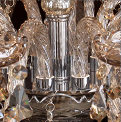 Luxe Kristallen Kroonluchter met 10 Armen – Cognac Glas & Modern Design