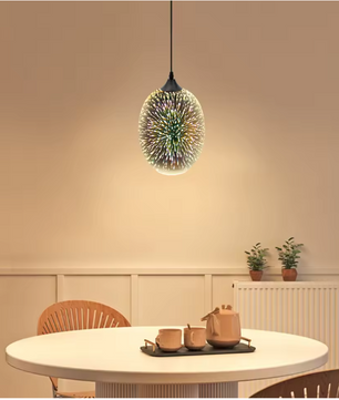 3D Fireworks Hanglamp – Moderne Kleurrijke Glas Plafondlamp