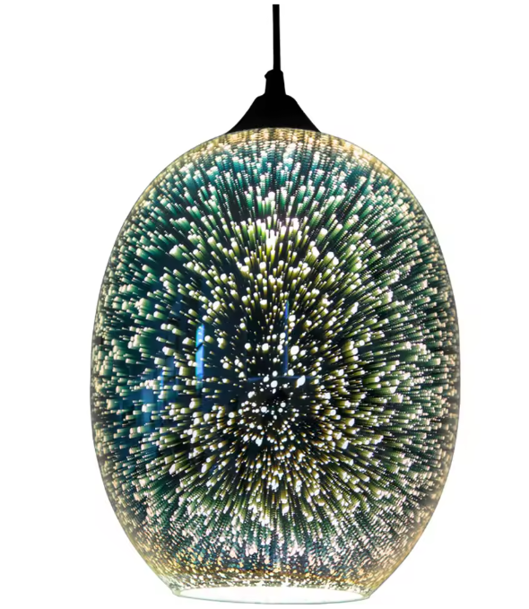 3D Fireworks Hanglamp – Moderne Kleurrijke Glas Plafondlamp