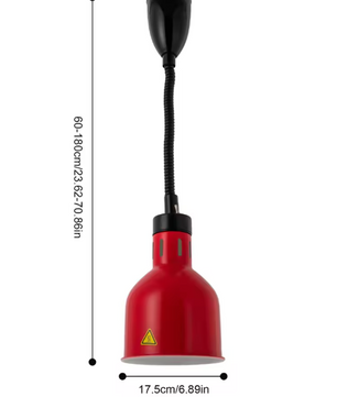 Warmhoudlamp voor Voedsel – In Hoogte Verstelbare Infrarood Hanglamp 250W