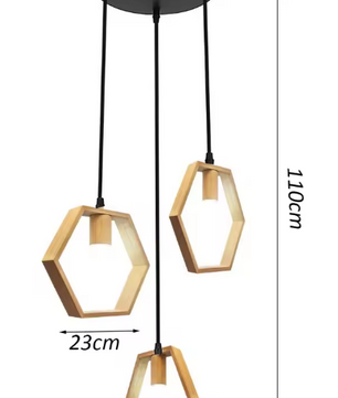 Industriële Hanglamp 3-Lichts – Vintage Plafondlamp met Rechthoekige Kooi