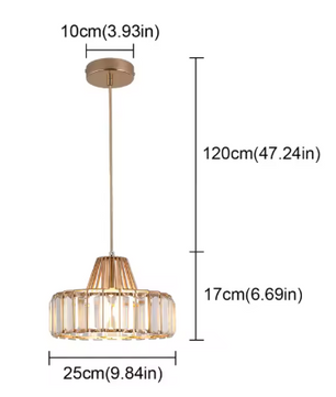 Kristallen Hanglamp – Moderne Plafondlamp met Luxe Design, Voor Woonkamer & Slaapkamer