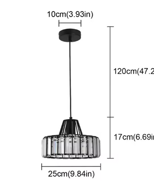 Kristallen Hanglamp – Moderne Plafondlamp met Luxe Design, Voor Woonkamer & Slaapkamer