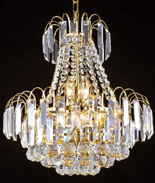 Luxe Kristallen Kroonluchter – Gouden Plafondlamp Ø60×70 cm