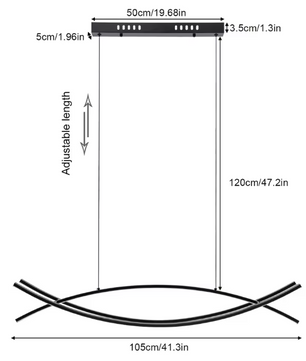 Moderne LED Hanglamp – Dimbare Plafondlamp met Afstandsbediening