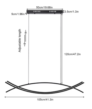 Moderne LED Hanglamp – Dimbare Plafondlamp met Afstandsbediening