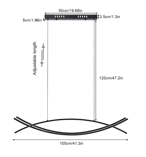 Moderne LED Hanglamp – Dimbare Plafondlamp met Afstandsbediening