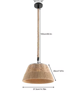 Rotan Hanglamp – Handgeweven Plafondlamp met Landelijke Stijl
