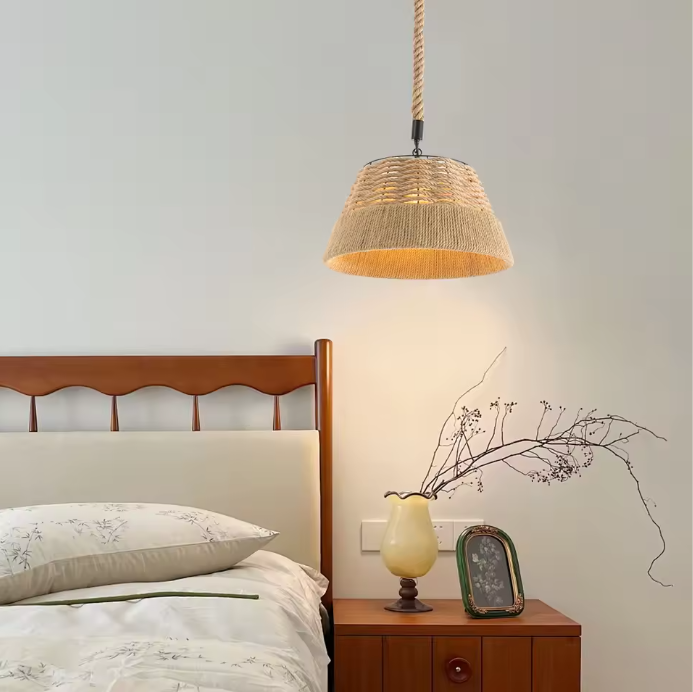 Rotan Hanglamp – Handgeweven Plafondlamp met Landelijke Stijl