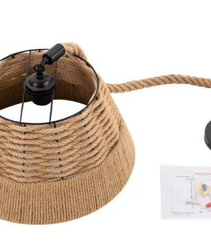 Rotan Hanglamp – Handgeweven Plafondlamp met Landelijke Stijl