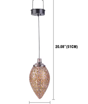 Set van 2 Solar Hanglampen – Unieke Holle Tuinlampen met LED & IP44