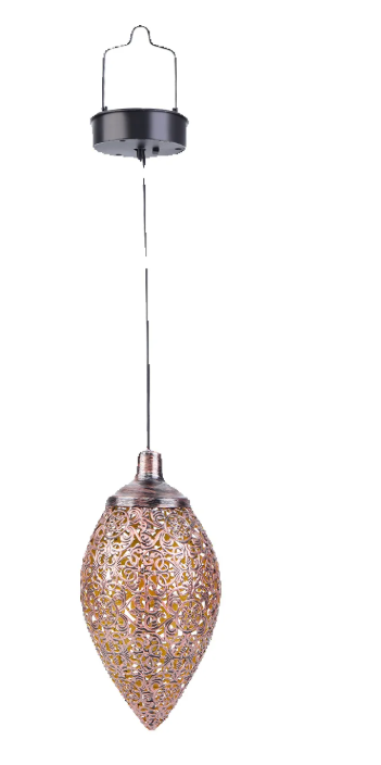 Set van 2 Solar Hanglampen – Unieke Holle Tuinlampen met LED & IP44
