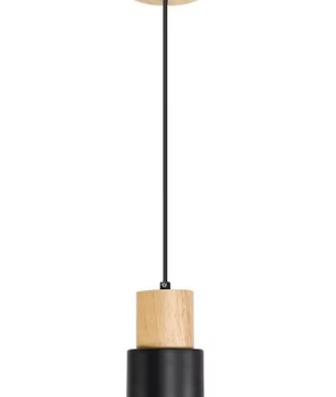 Industriële Hanglamp – Vintage Plafondlamp van Hout & Metaal