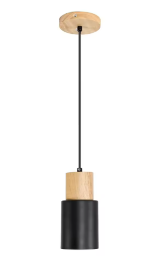 Industriële Hanglamp – Vintage Plafondlamp van Hout & Metaal