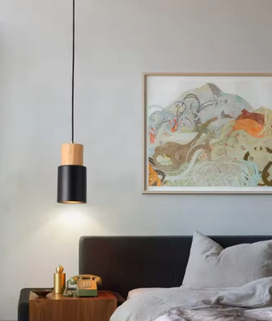 Industriële Hanglamp – Vintage Plafondlamp van Hout & Metaal