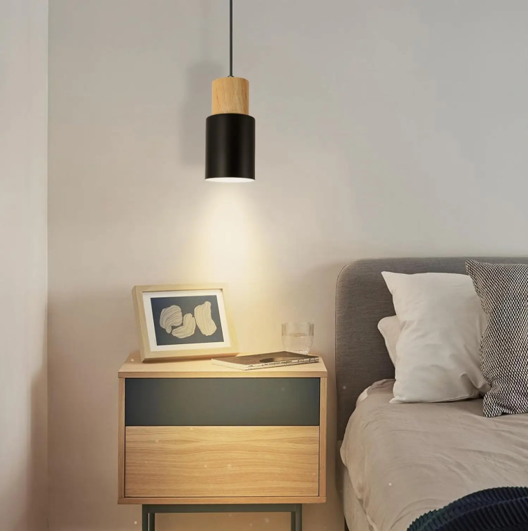 Industriële Hanglamp – Vintage Plafondlamp van Hout & Metaal