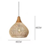 Rotan Hanglamp – Handgeweven Bamboe Plafondlamp met Retro Design