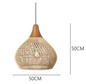 Rotan Hanglamp – Handgeweven Bamboe Plafondlamp met Retro Design