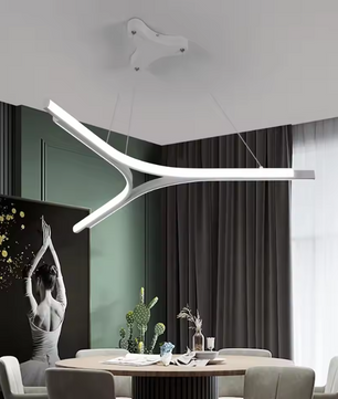 Moderne LED Hanglamp – 30W, 6500K, Aluminium & IJzer, Triangel Design