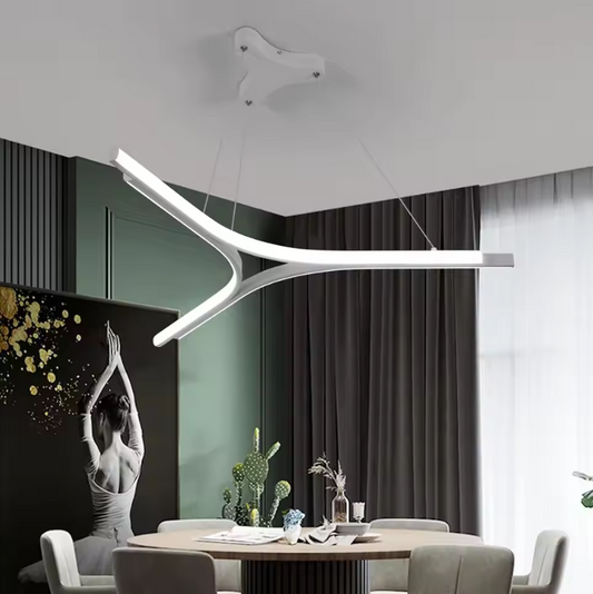 Moderne LED Hanglamp – 30W, 6500K, Aluminium & IJzer, Triangel Design