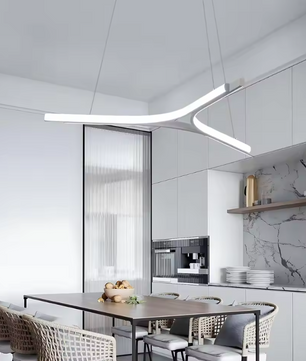 Moderne LED Hanglamp – 30W, 6500K, Aluminium & IJzer, Triangel Design
