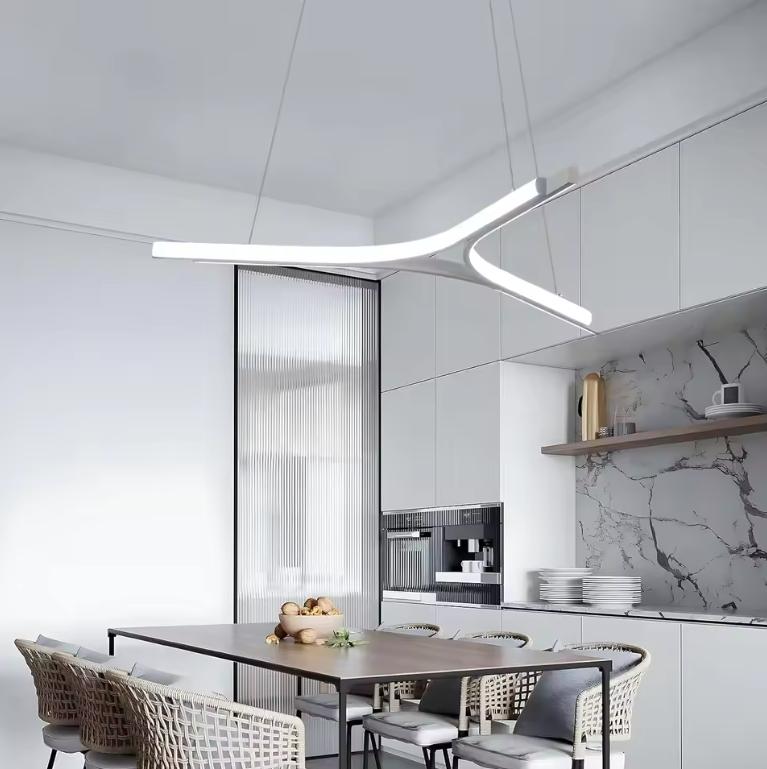 Moderne LED Hanglamp – 30W, 6500K, Aluminium & IJzer, Triangel Design