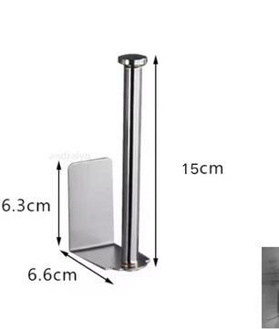 RVS Toiletrolhouder – Zelfklevend & Zonder Boren, Wandmontage