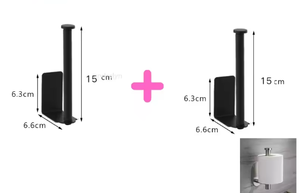 RVS Toiletrolhouder – Zelfklevend & Zonder Boren, Wandmontage