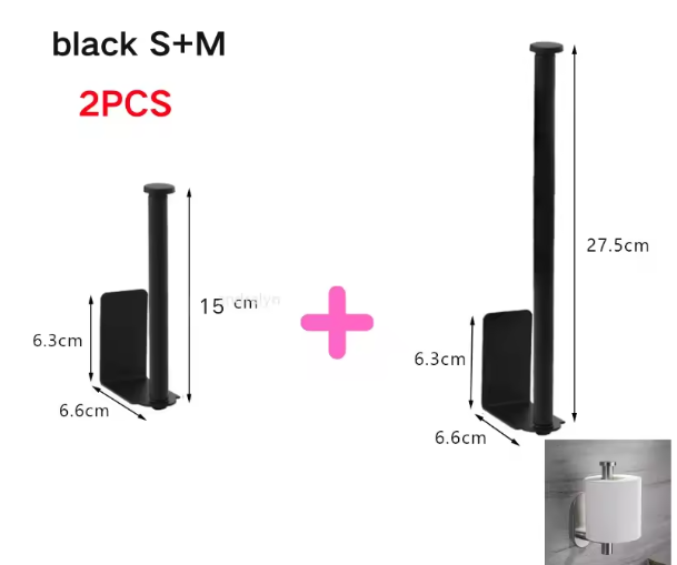 RVS Toiletrolhouder – Zelfklevend & Zonder Boren, Wandmontage
