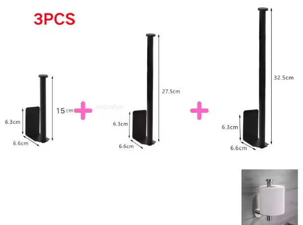 RVS Toiletrolhouder – Zelfklevend & Zonder Boren, Wandmontage