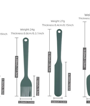 Siliconen Spatelset 6/9-delig – Hittebestendig & Antiaanbak, Keuken Essentials