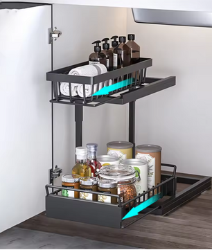 Ondergoot Organizer 2-Lagen – Uitschuifbaar & Ruimtebesparend