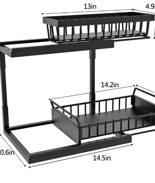 Ondergoot Organizer 2-Lagen – Uitschuifbaar & Ruimtebesparend