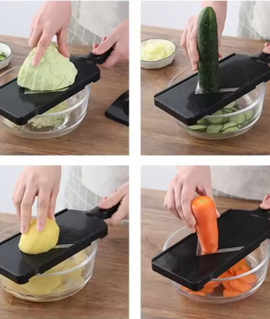 Multifunctionele Groente- en Koolschneider – Handmatige RVS Slicer & Rasp