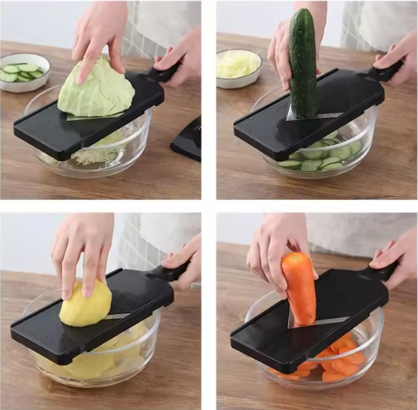 Multifunctionele Groente- en Koolschneider – Handmatige RVS Slicer & Rasp