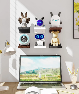 Set van 4 Kleine Wandplanken – Houten Zwevende Planken, Decoratief & Ruimtebesparend