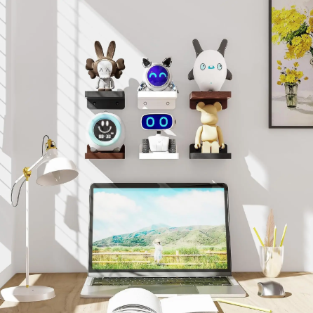 Set van 4 Kleine Wandplanken – Houten Zwevende Planken, Decoratief & Ruimtebesparend