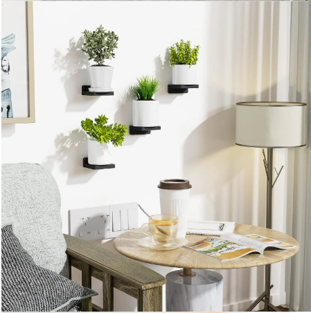 Set van 4 Kleine Wandplanken – Houten Zwevende Planken, Decoratief & Ruimtebesparend