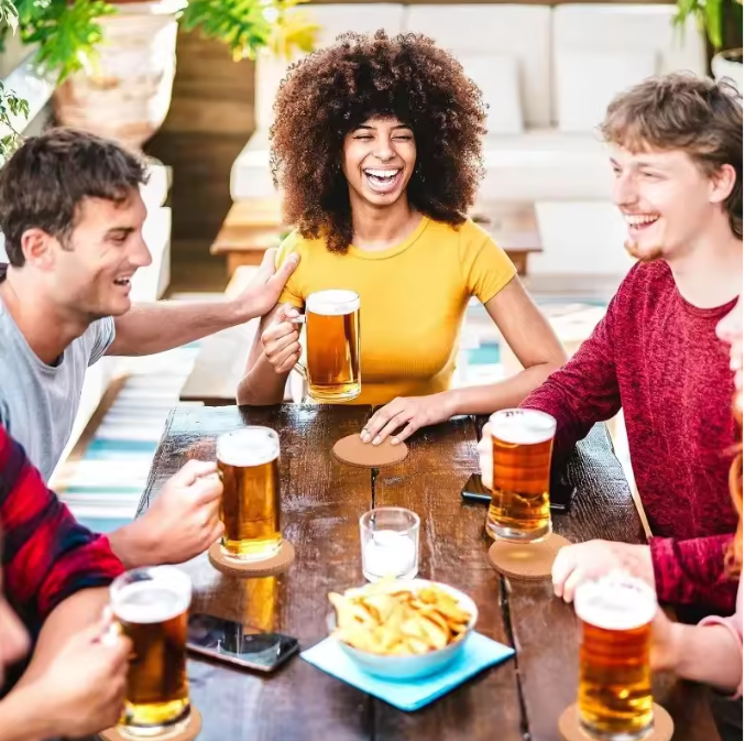 Set Kurken Onderzetters – Rond & Vierkant, Warmtebestendig en Antislip