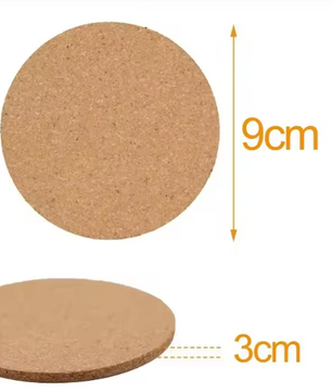 Set Kurken Onderzetters – Rond & Vierkant, Warmtebestendig en Antislip