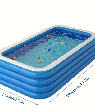 Opblaasbaar Familiezwembad – 4 Ringen, Dik Bodem & Ruim Design