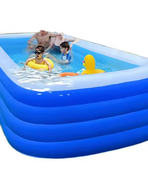 Opblaasbaar Familiezwembad – 4 Ringen, Dik Bodem & Ruim Design