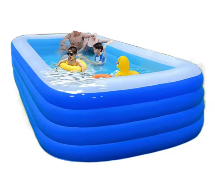 Opblaasbaar Familiezwembad – 4 Ringen, Dik Bodem & Ruim Design