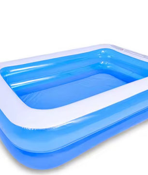 Opblaasbaar Familiezwembad – Groot Rechthoekig PVC Design, Comfortabel & Duurzaam