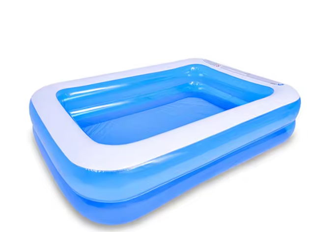 Opblaasbaar Familiezwembad – Groot Rechthoekig PVC Design, Comfortabel & Duurzaam